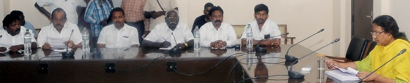 பெரம்பலூர் நகராட்சி வார்டு மறுவரையறை குறித்து அரசியல் கட்சிப் பிரதிநிதிகளுடன் கூட்டம்