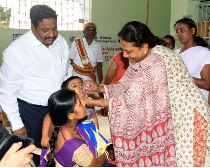 பெரம்பலூர் மாவட்டத்தில் 46,631 குழந்தைகளுக்கு இன்று போலியோ சொட்டு மருந்து