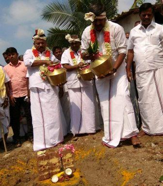 பெரம்பலூர் அருகே உள்ள சித்தளி – அசூருக்கு, 1.265 கோடி மதிப்பிலான சாலைப்பணி பூமி பூஜை