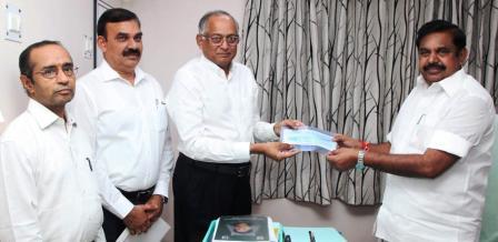 கஜா புயல் பாதிப்பிற்கு நிவாரண நிதியாக டி.வி.எஸ் ரூ. 2 கோடி வழங்கியது