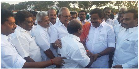 முதன்மை செயலாளர் கே.என். நேருவிற்கு பெரம்பலூர் – அரியலூர் மாவட்ட திமுகவினர் ஆ.ராசா எம்.பி தலைமையில் வாழ்த்து
