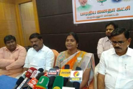 திமுக தலைவர் ஸ்டாலின் இந்தியாவை மதரீதியாக பிளவுபடுத்தும் நோக்கில் பேசி வருகிறார்; பாஜக மாநில செயலாளர் குற்றச்சாட்டு!