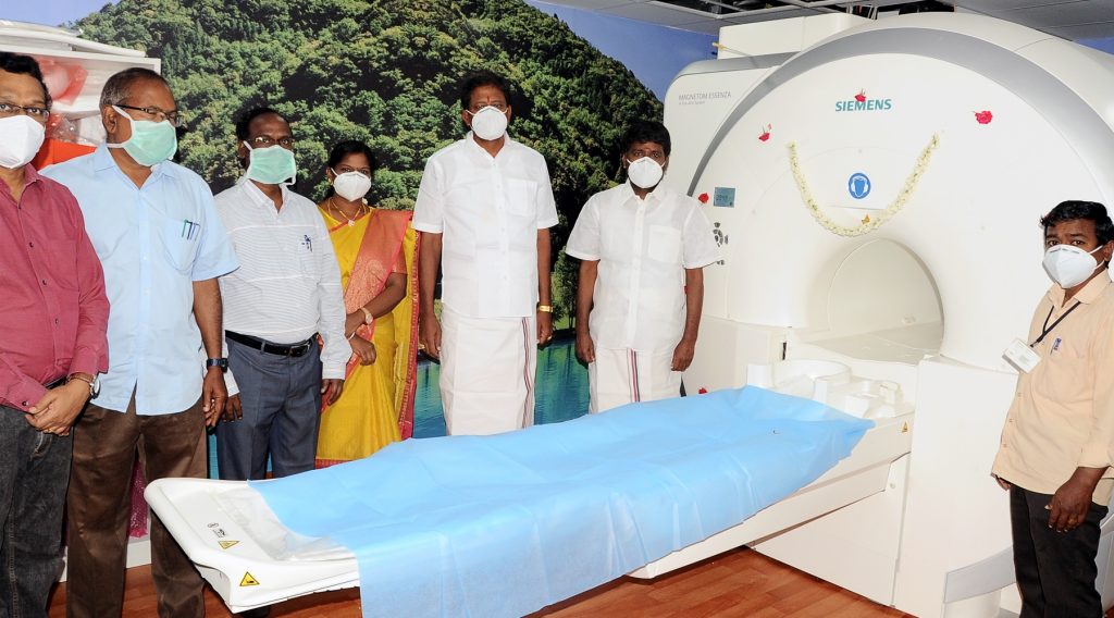 பெரம்பலூர் அரசு மருத்துவமனைக்கு ரூ. 6 கோடி மதிப்பில் எம்.ஆர்.ஐ. ஸ்கேன் ; காணொளி காட்சியில் முதலமைச்சசர் கே.பழனிசாமி திறந்து வைத்தார்.