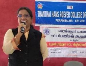 தனியார் கல்லூரியில், பெரம்பலூர் சட்டப்பணிகள் ஆணைக்குழு சார்பில், சட்ட விழிப்புணர்வு முகாம்!