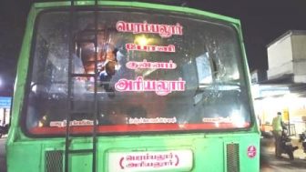 பெரம்பலூர் அருகே பேருந்து கண்ணாடியை உடைத்தவர் கைது!
