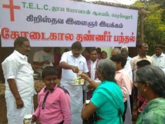 டி.இ.எல்.சி சர்ச்சில் கோடைக் கால தண்ணீர்பந்தல்; எம்.எல்.ஏ., பிரபாகரன் திறந்து வைத்தார்!