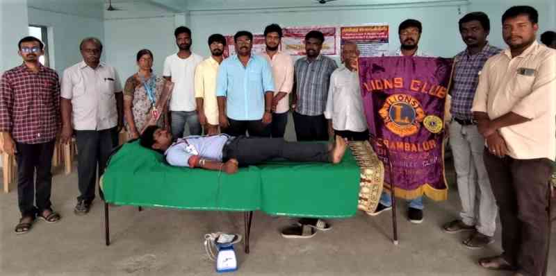 பெரம்பலூர் லயன்ஸ் கிளப் சார்பில், 4 வது இரத்த தான முகாம்!