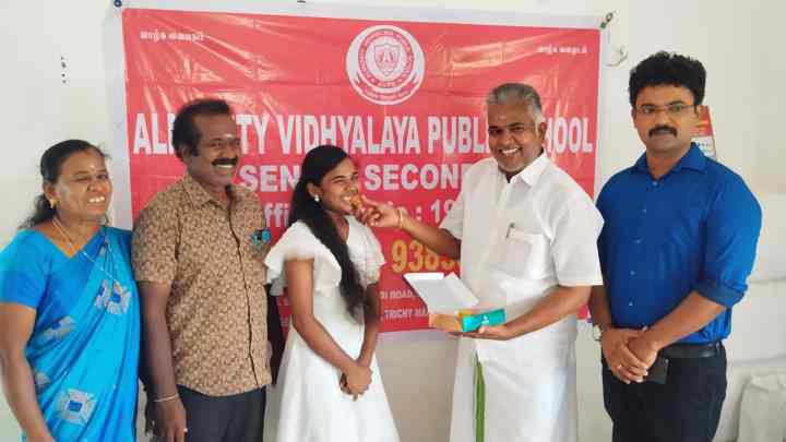 ஆல்மைட்டி பள்ளி ஒலிம்பியாட் தேர்வால் இலவசமாக படித்த மாணவி, என்சிஇடி தேர்விலும் வெற்றி! சேர்மன் ராம்குமார் வாழ்த்து!!