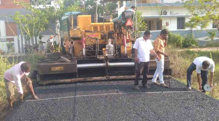 பெரம்பலூர் 17வது வார்டில் தார் சாலை ; கவுன்சிலர் துரை. காமராஜ் ஆய்வு!