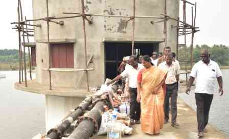 73 கிராமங்களுக்கு வெள்ளாறு கூட்டு குடிநீர் திட்டம் : பெரம்பலூர் கலெக்டர் ஆய்வு!