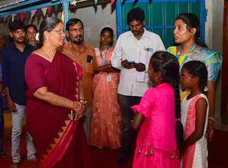 பெரம்பலூர்: குழந்தைகள் இல்லத்தில் கலெக்டர் கற்பகம் ஆய்வு!