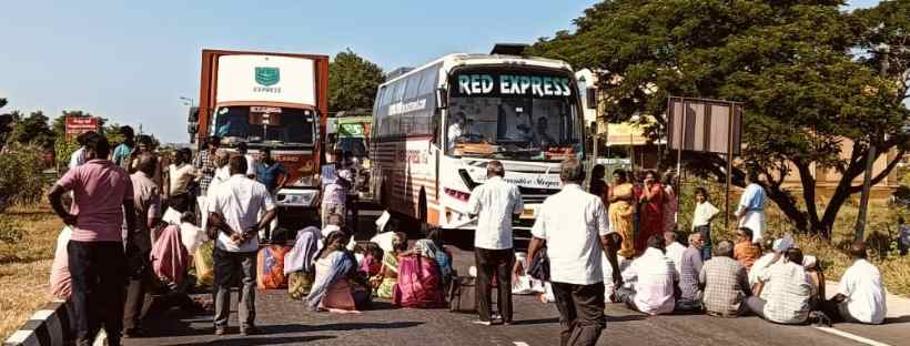 பெரம்பலூர்: பணப்பலனை வழங்குவதை காலம் தாழ்த்துவதை கண்டித்து, பஸ் தொழிலாளர்கள் சாலை மறியல்: கைது!