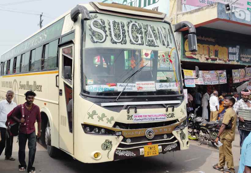 ஒப்பந்த அடிப்படையில் தனியார் பேருந்துகள் இயக்கம்; பயணிகளிடையே வரவேற்பு! போக்குவரத்துறை அமைச்சருக்கு பாராட்டு!!