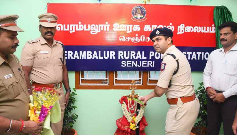 பெரம்பலூர் ஊரக காவல் நிலையம்: செஞ்சேரி கிராமத்தில் போலீஸ் எஸ்.பி ஆதர்ஷ் பசேரா திறந்து வைத்தார்!