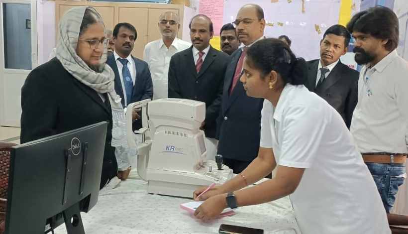 பெரம்பலூர்: நீதிமன்றத்தில் மருத்துவ முகாம்: முதன்மை மாவட்ட நீதிபதி பல்கீஸ் தொடங்கி வைத்தார்!