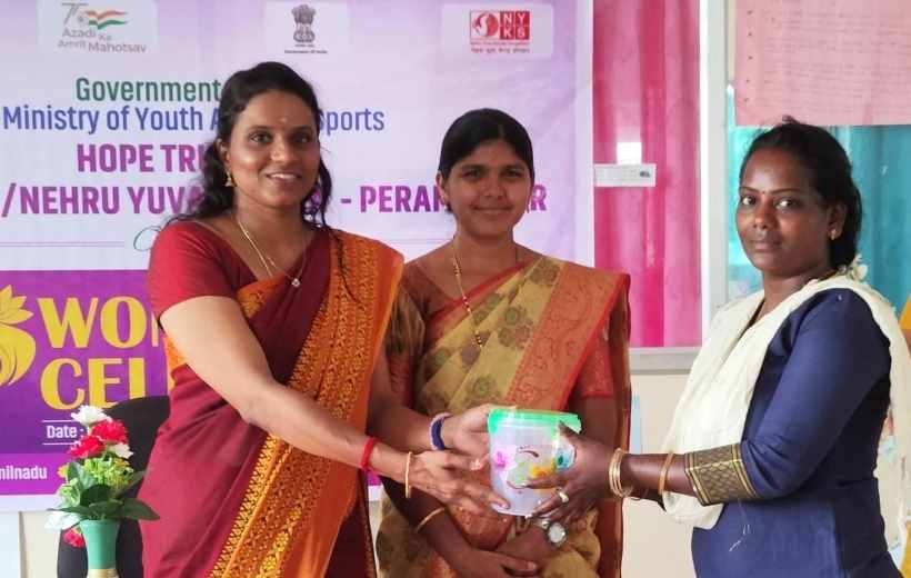 பெரம்பலூர்: நேரு யுவகேந்திரா, ஹோப் டிரஸ்ட் சார்பில், உலக மகளிர் தினம் : போட்டிகள் நடத்தப்பட்டு பரிசுகள் வழங்கப்பட்டது!